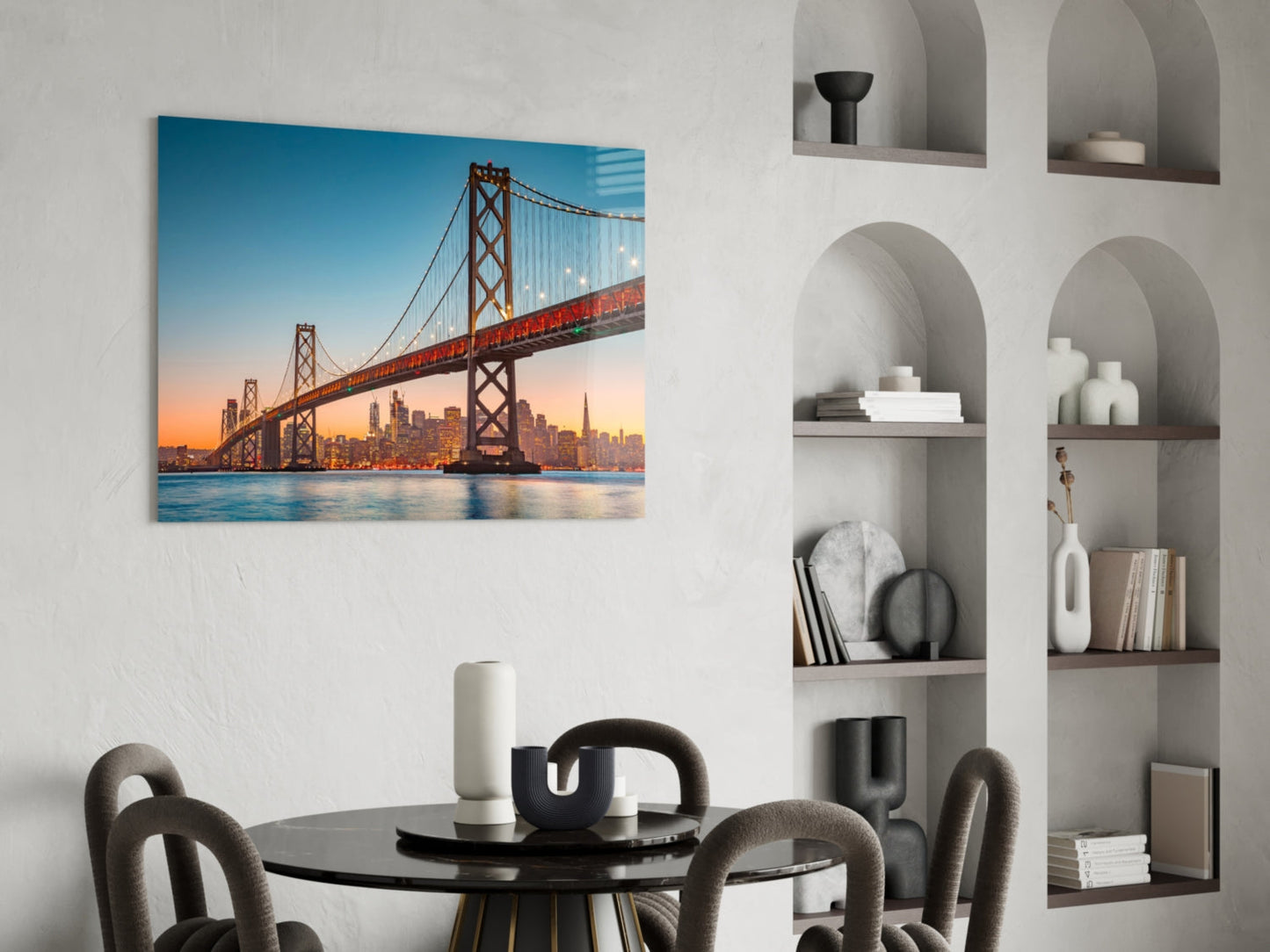 San Francisco Bay Bridge Glass Wall Art