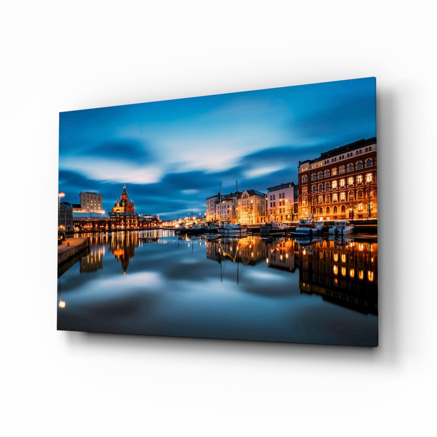 Helsinki glass wall art tempered glass print