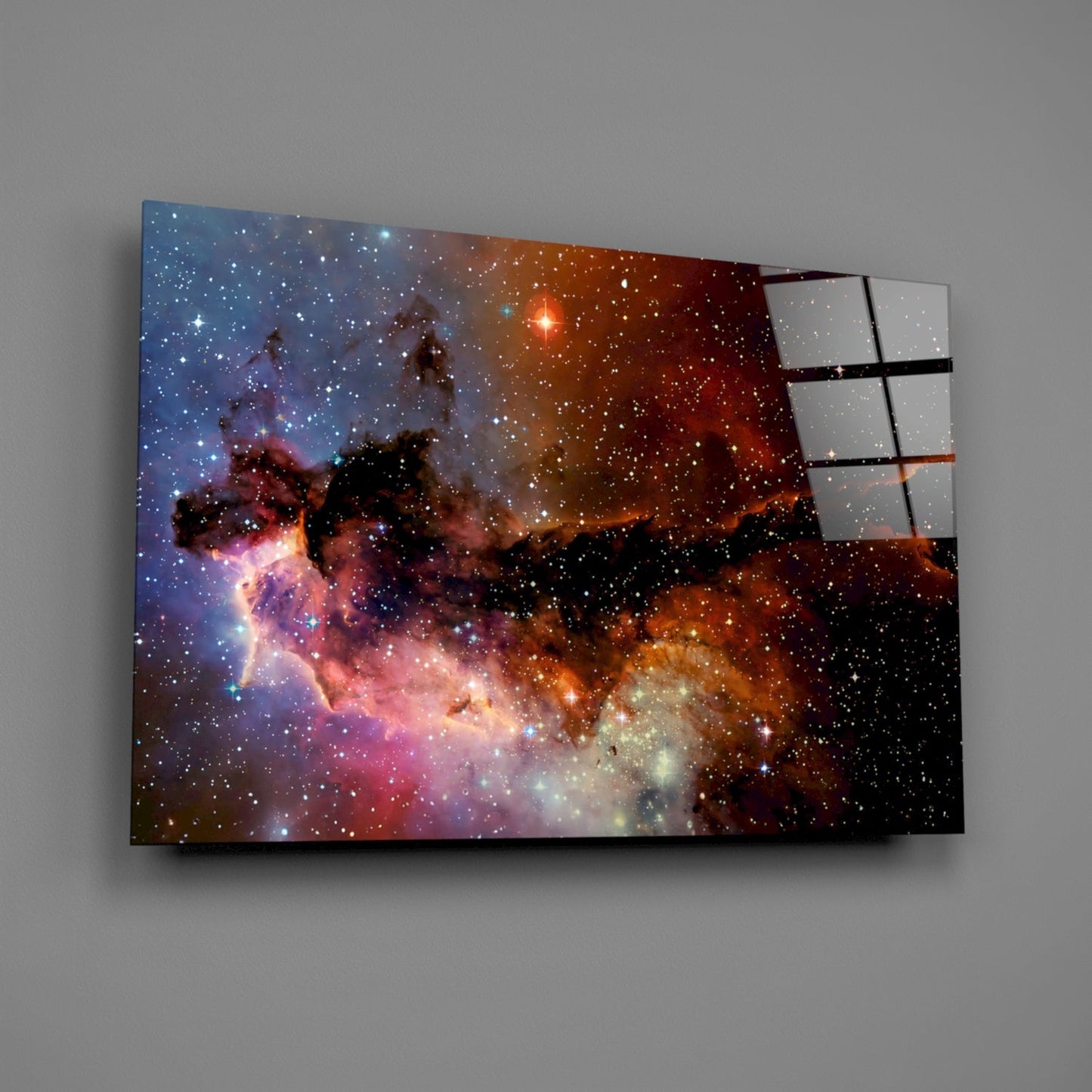 Cosmic Nebula Glass Wall Art