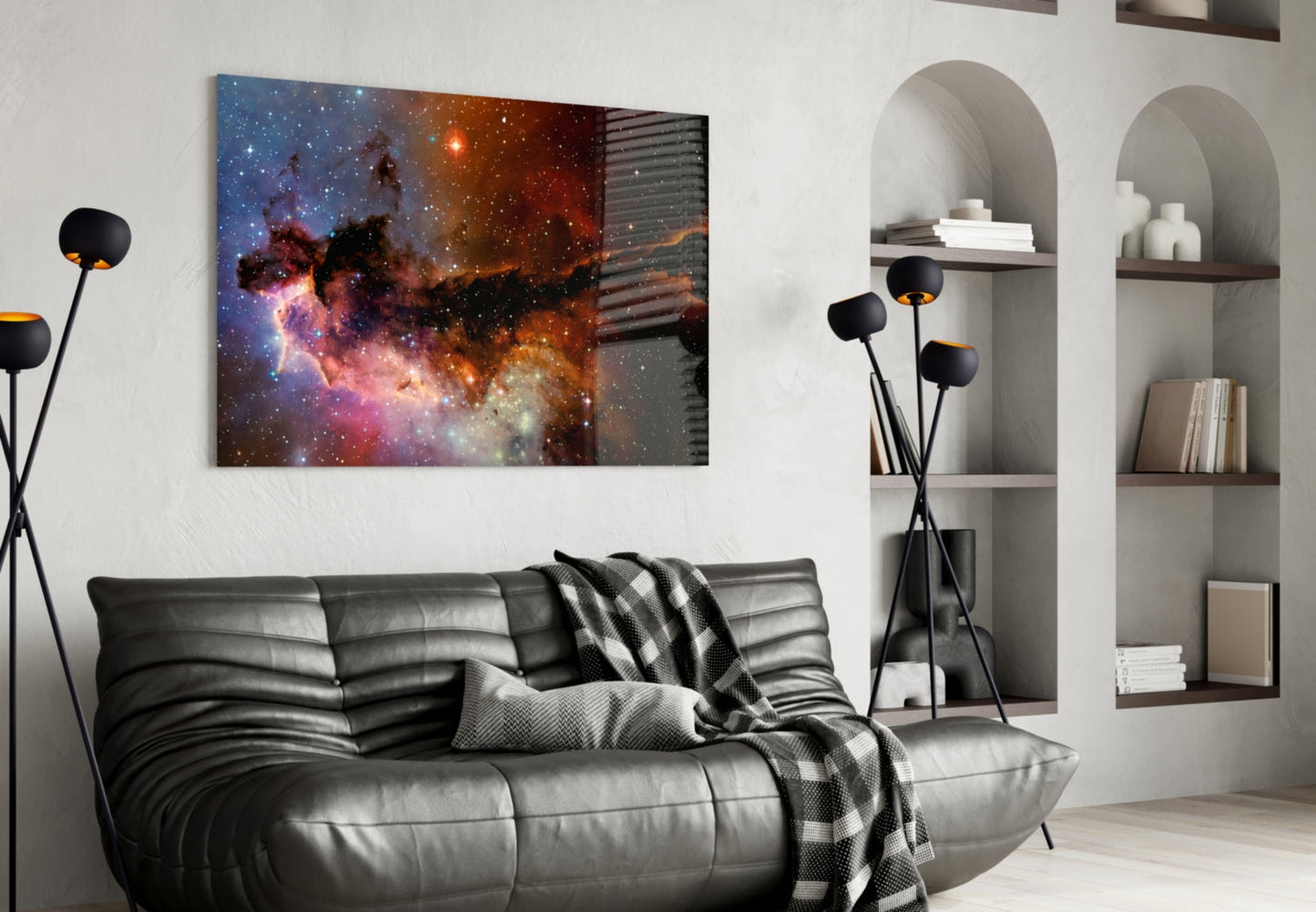 Cosmic Nebula Glass Wall Art