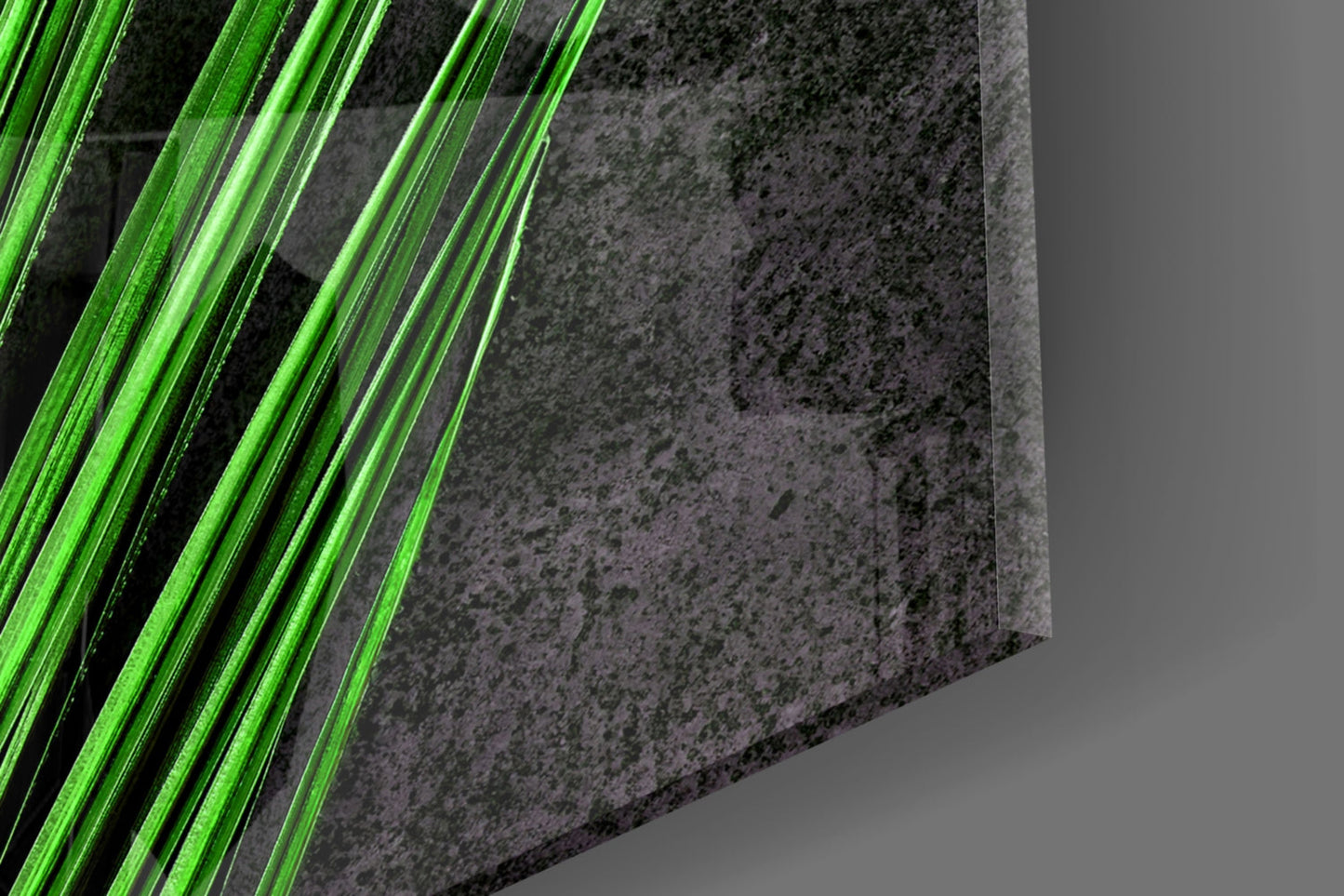 Areca Bunch Emerald Glass Wall Art