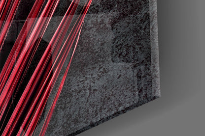 Areca Bunch Crimson Glass Wall Art