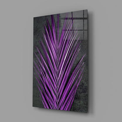 Areca Bunch Violet Glass Wall Art