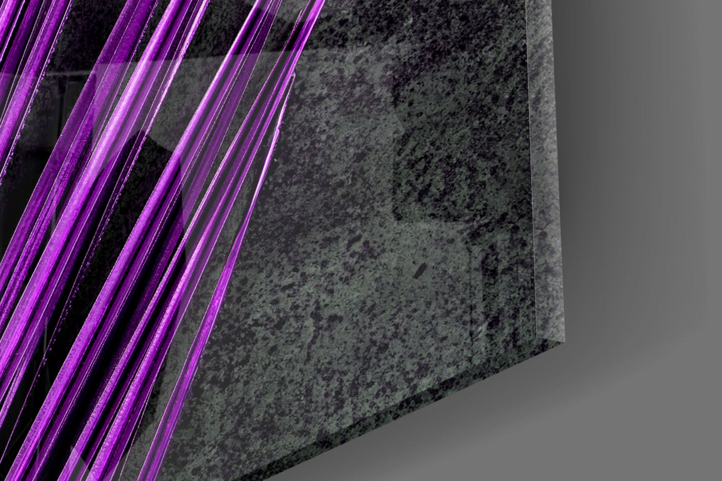 Areca Bunch Violet Glass Wall Art