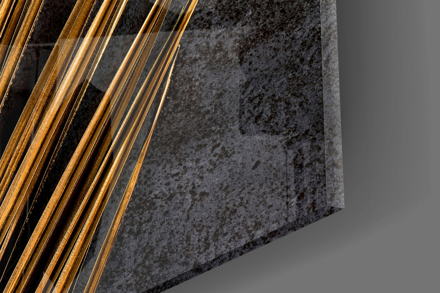 Areca Bunch Saffron Glass Wall Art