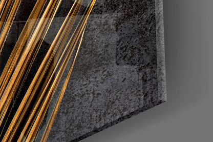 Areca Bunch Saffron Glass Wall Art