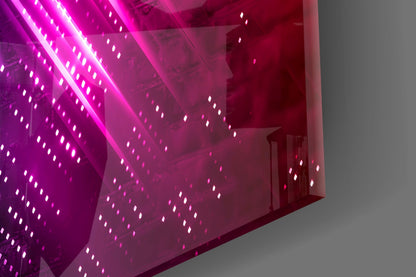 Neon Chevron Clash Glass Wall Art