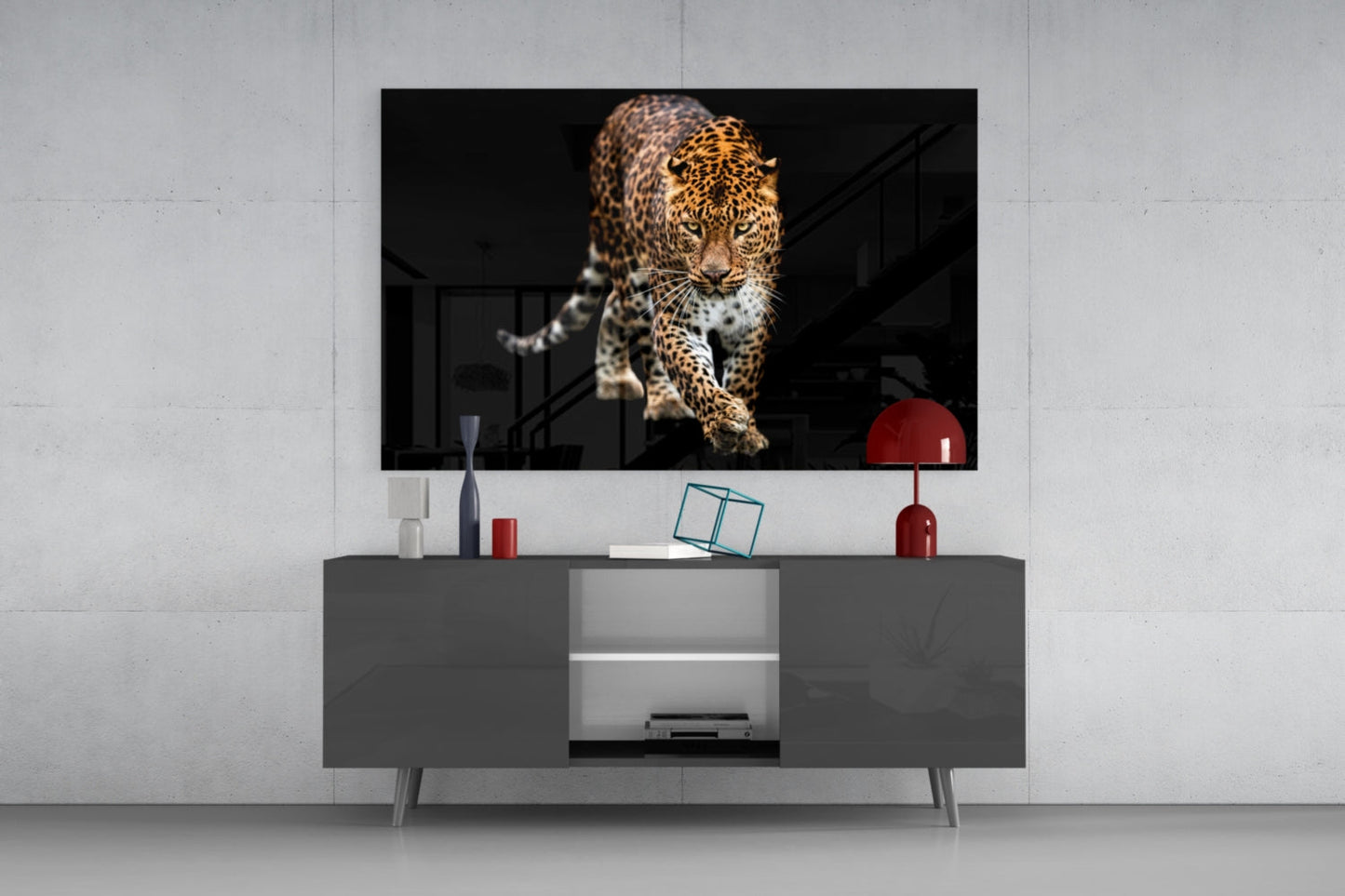 Leopard Glass Wall Art - Wildlife