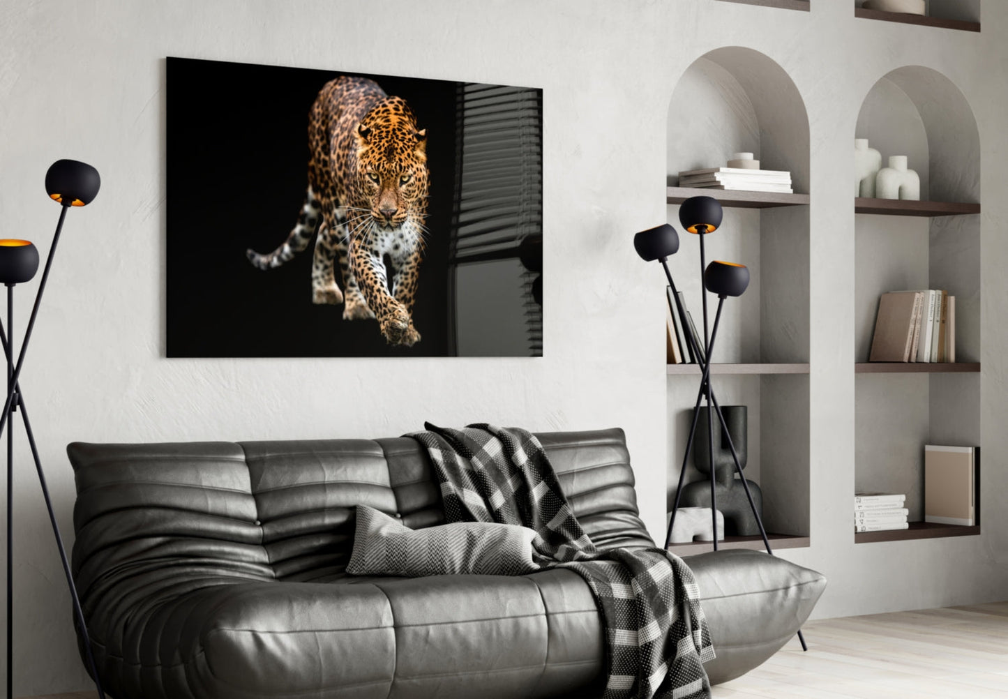 Leopard Glass Wall Art - Wildlife