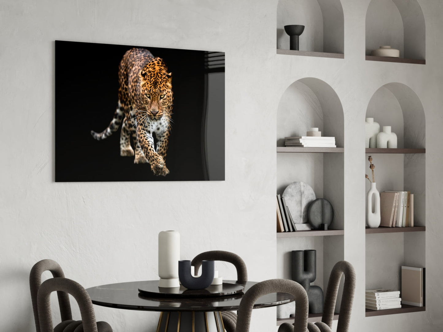 Leopard Glass Wall Art - Wildlife