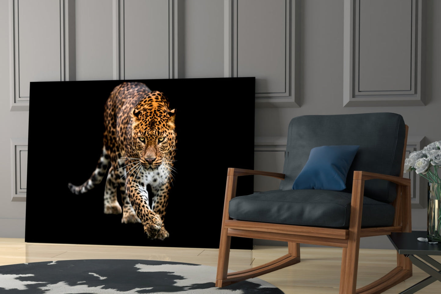 Leopard Glass Wall Art - Wildlife