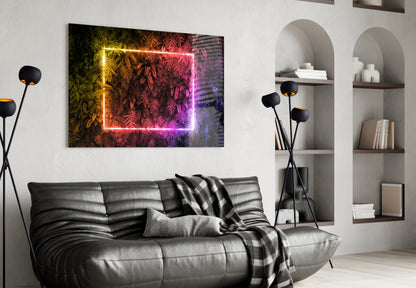 Spectrum Neon Jungle Glass Wall Art