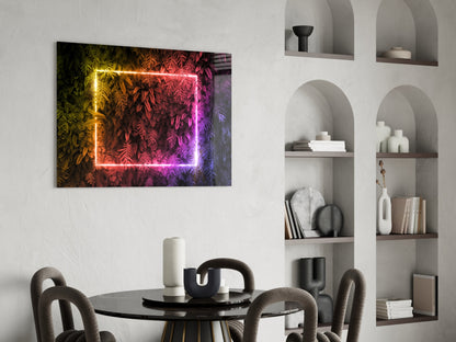 Spectrum Neon Jungle Glass Wall Art