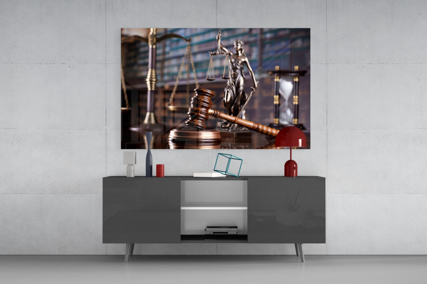Gavel of Justice Glass Wall Art