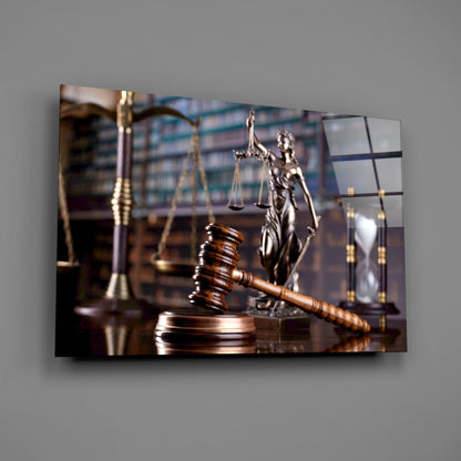 Gavel of Justice Glass Wall Art