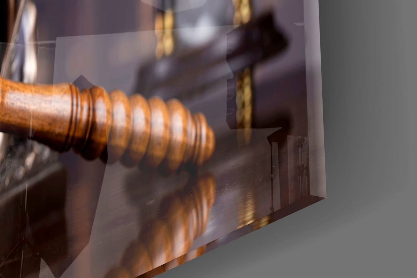 Gavel of Justice Glass Wall Art