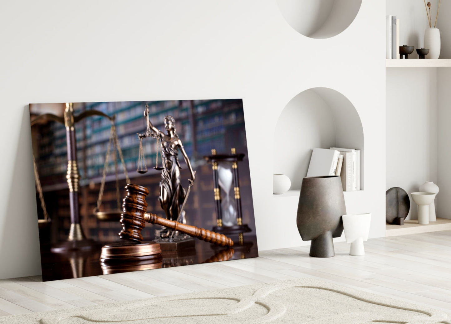 Gavel of Justice Glass Wall Art