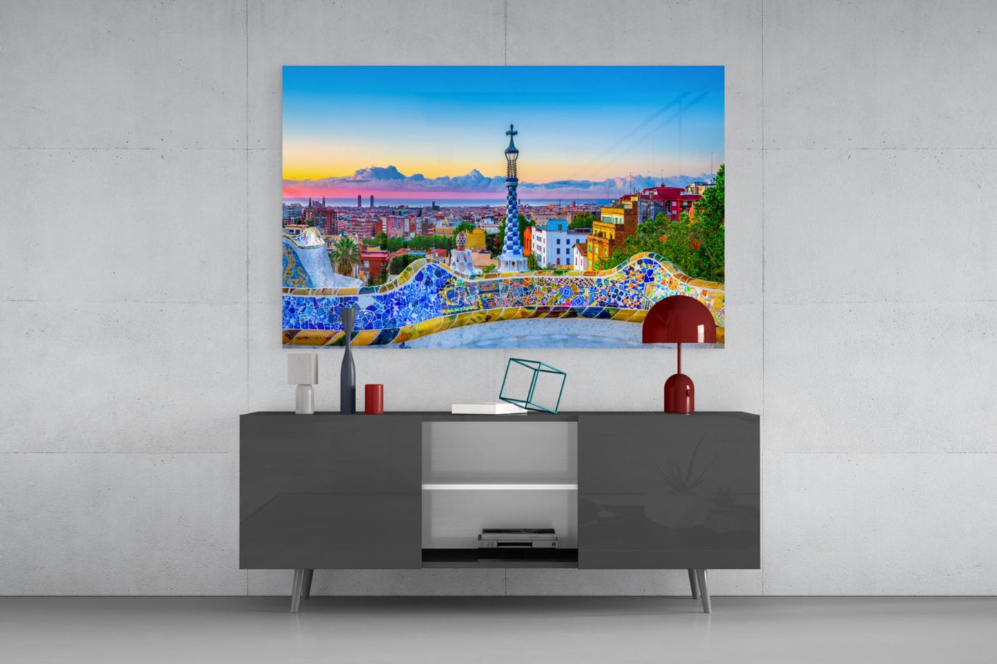 Park Güell Barcelona Glass Wall Art