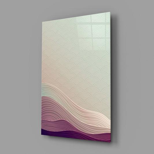 Dusk Horizon Wave Glass Wall Art