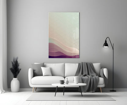 Dusk Horizon Wave Glass Wall Art