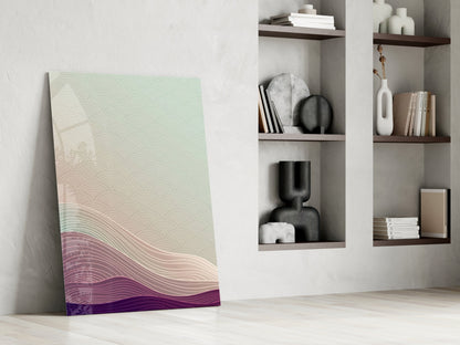 Dusk Horizon Wave Glass Wall Art