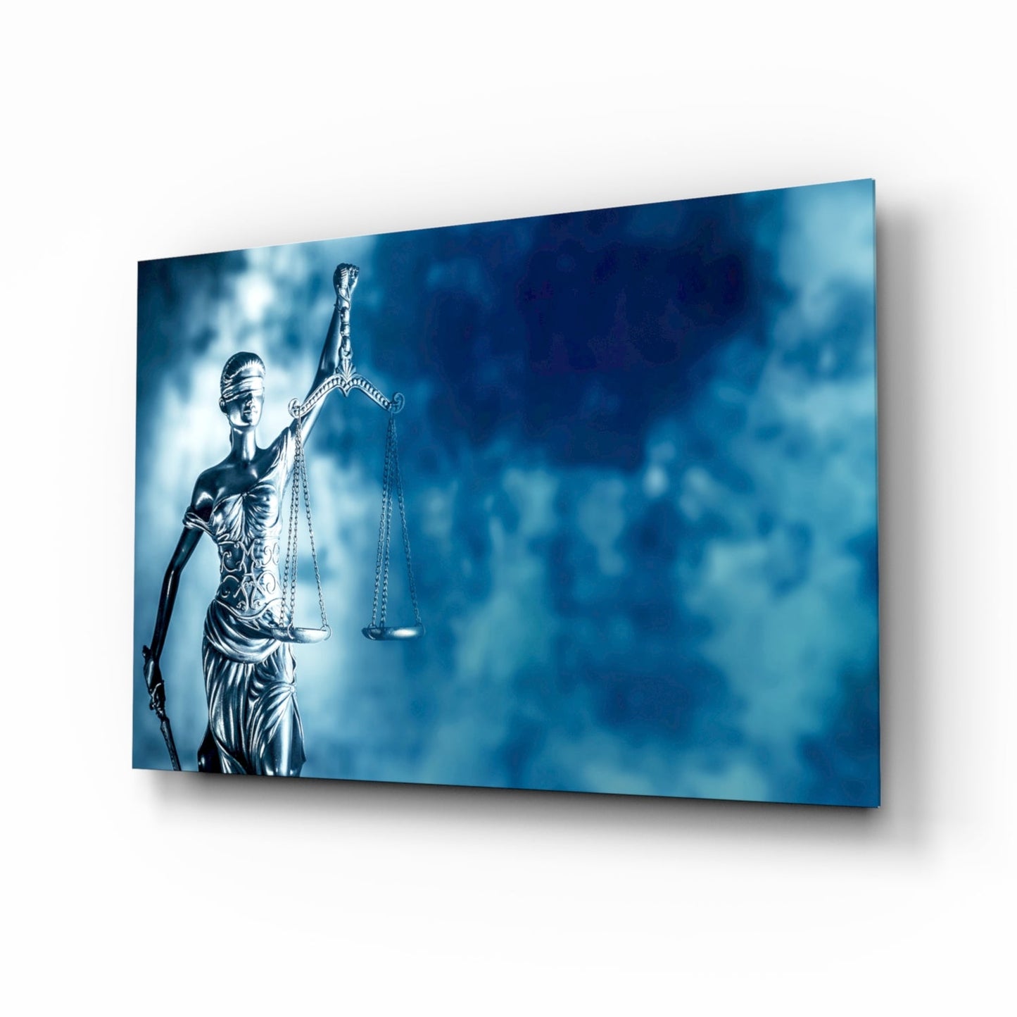 Lady Justice Glass Wall Art