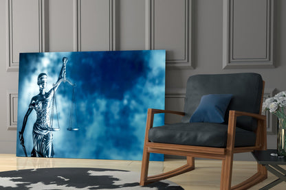 Lady Justice Glass Wall Art