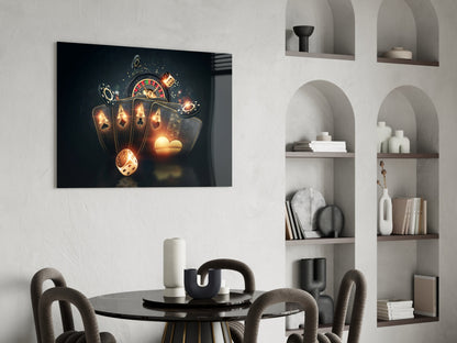 Gambler's Guns Glass Wall Art
