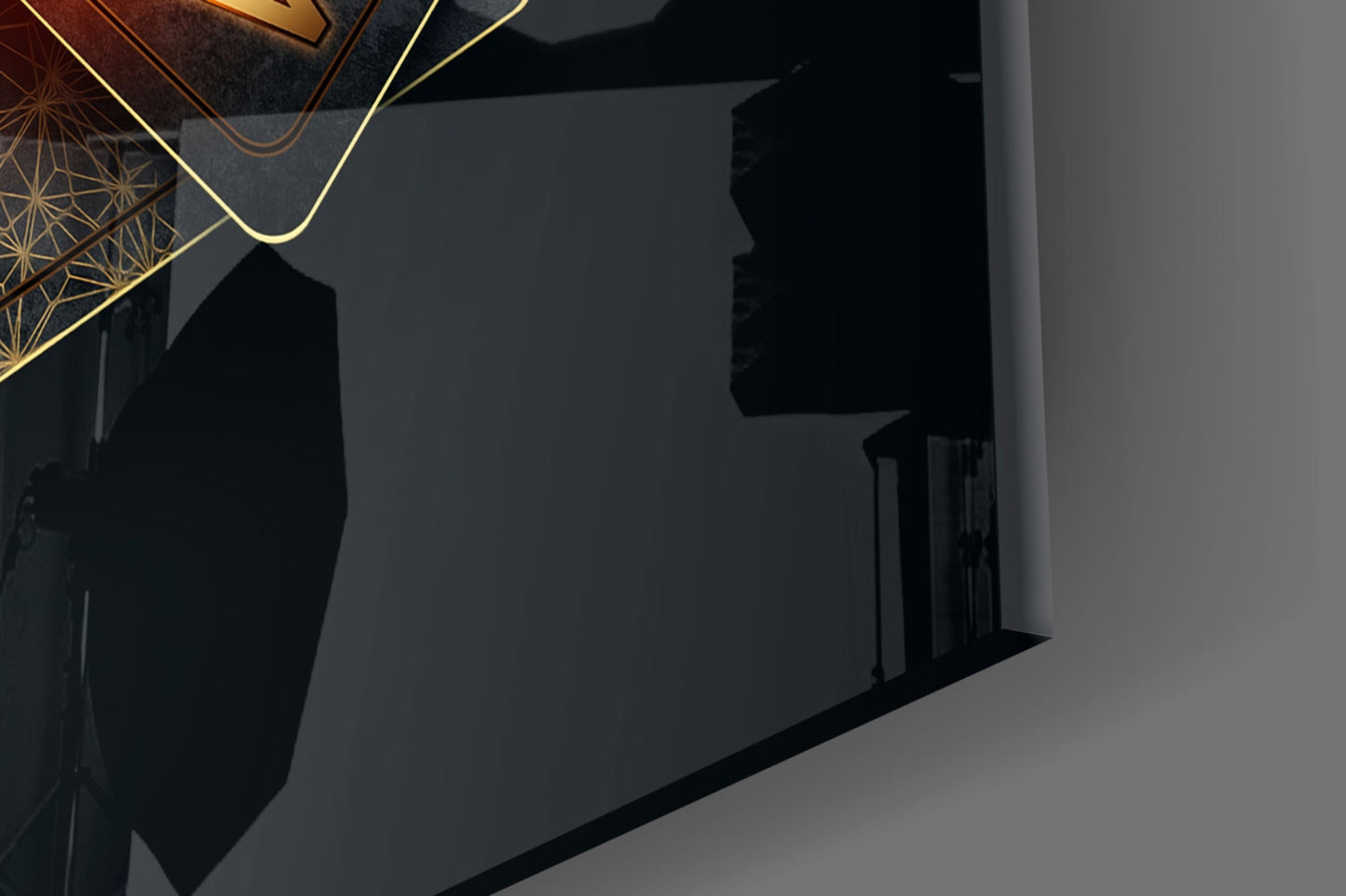 Gold Aces and Dice Glass Wall Art