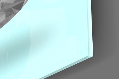 Vaporwave David Glass Wall Art