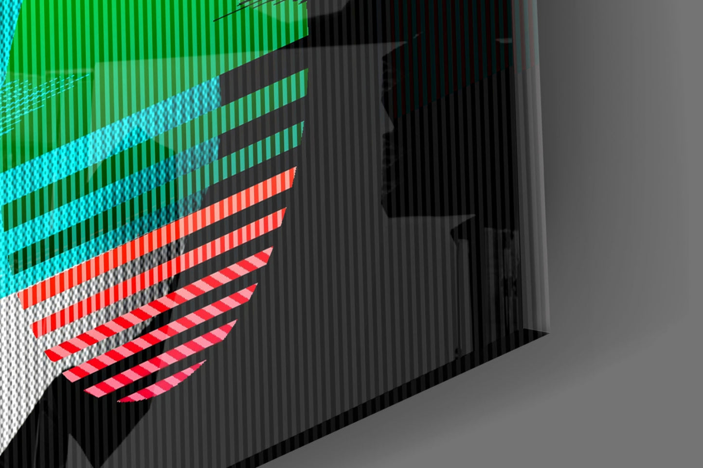 Vaporwave Glitch David Glass Wall Art