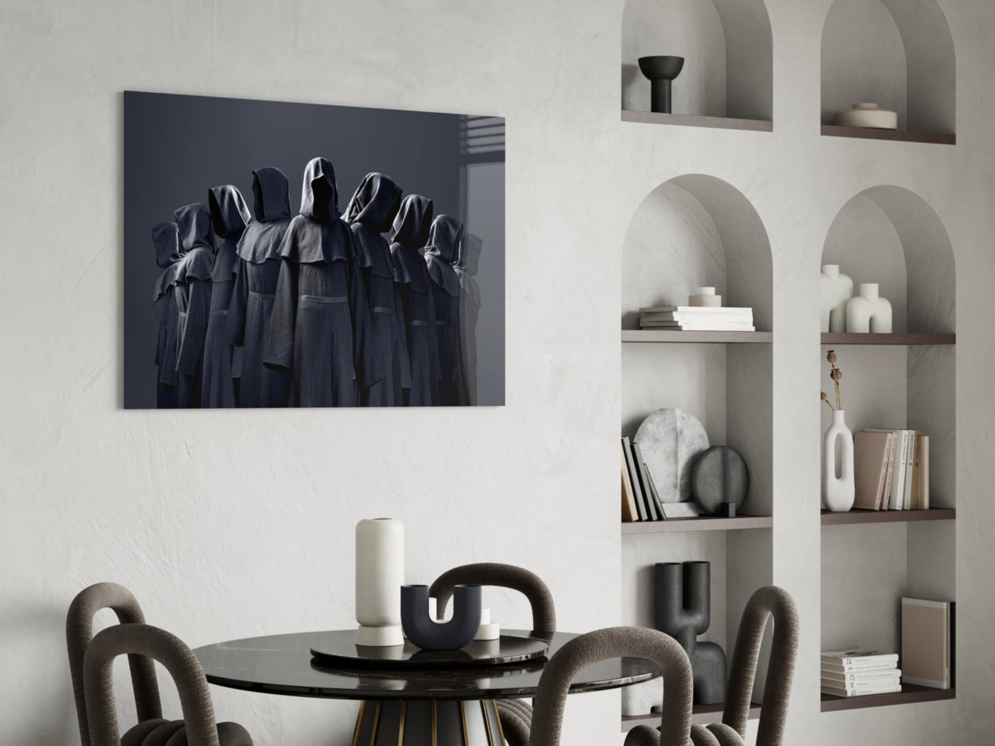 Hooded Coven Glass Wall Art