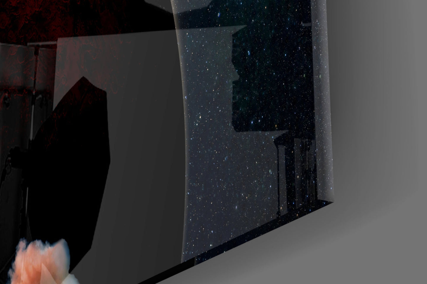 Mars Rocket Launch Glass Wall Art