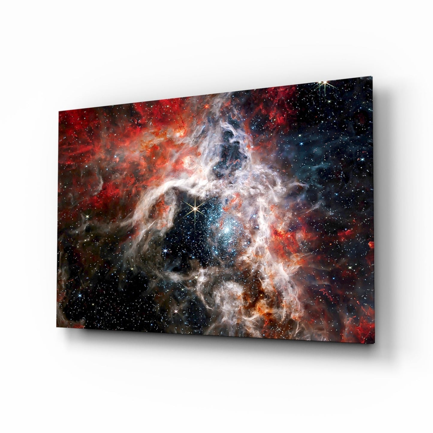 Tarantula Nebula glass wall art