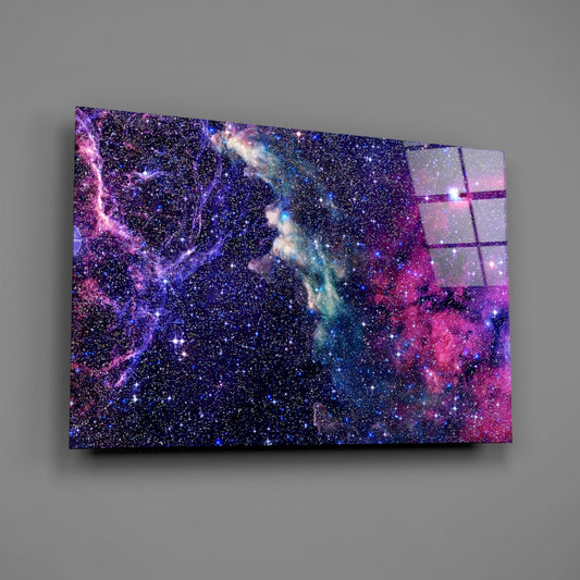 Space Magenta Glass Wall Art
