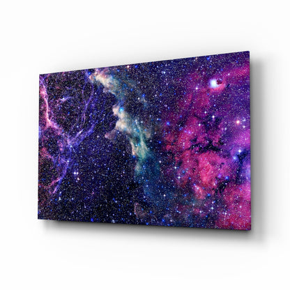 Space Magenta Glass Wall Art
