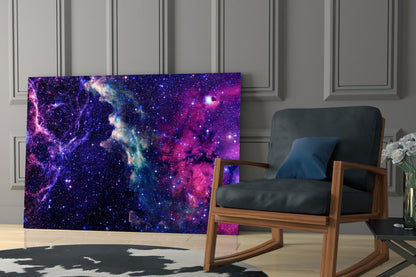Space Magenta Glass Wall Art
