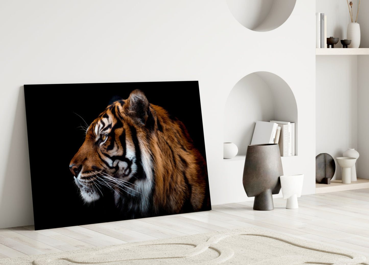 Tiger Glass Wall Art Bengal Portrait Print