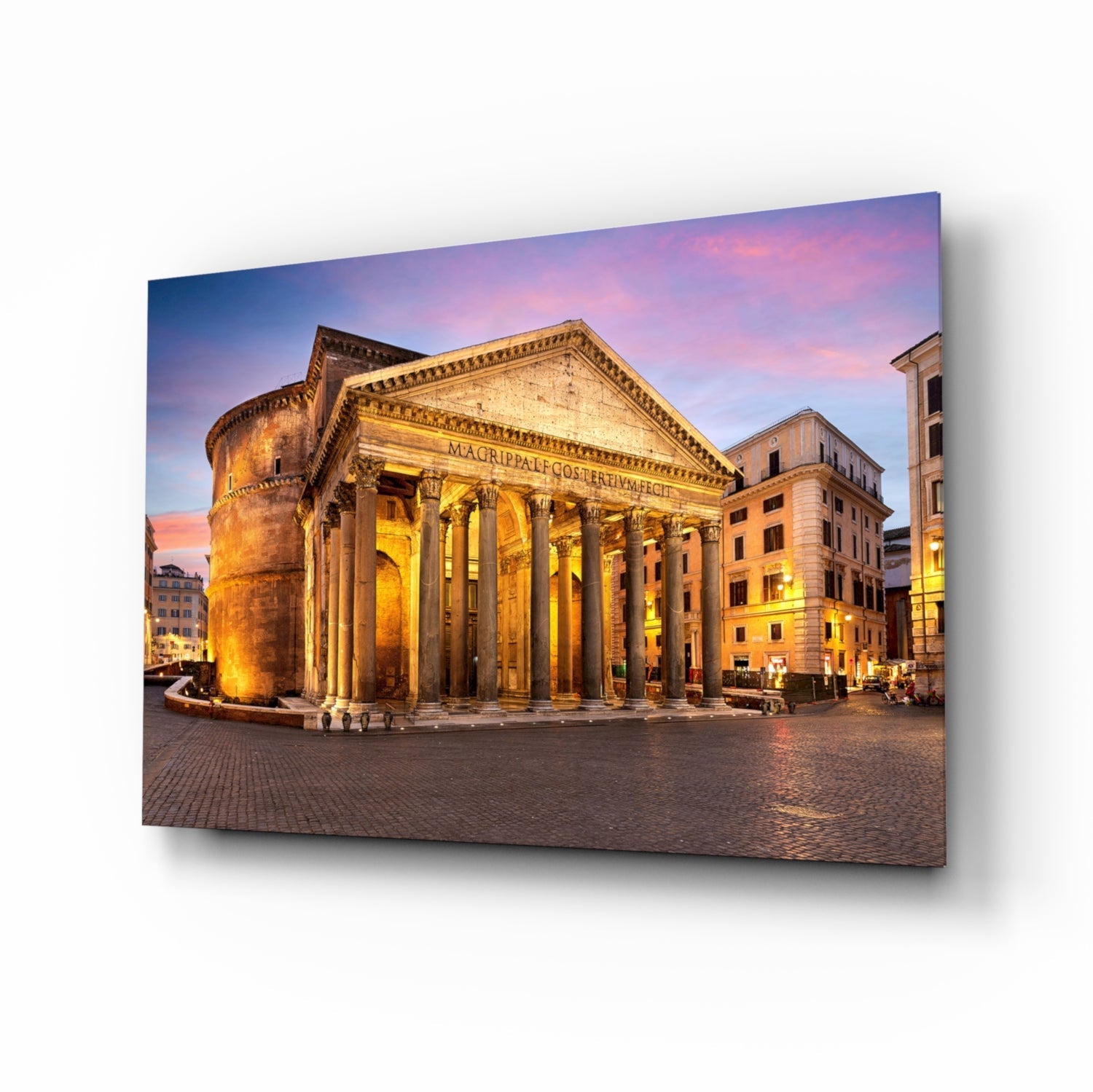 Pantheon Rome glass wall art print