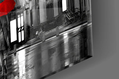 Eiffel Tower Rainy Paris Glass Wall Art