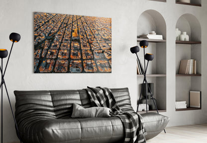 Barcelona Skyline Glass Wall Art