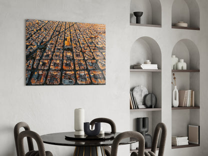 Barcelona Skyline Glass Wall Art