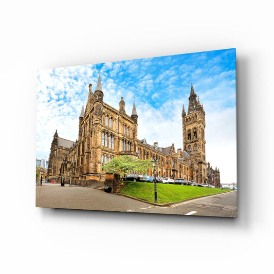 University of Glasgow glass wall art