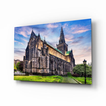 Glasgow Cathedral glass wall art print