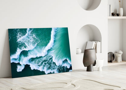 Waves Glass Wall Art