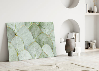 Eucalyptus Leaves Glass Wall Art