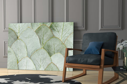 Eucalyptus Leaves Glass Wall Art