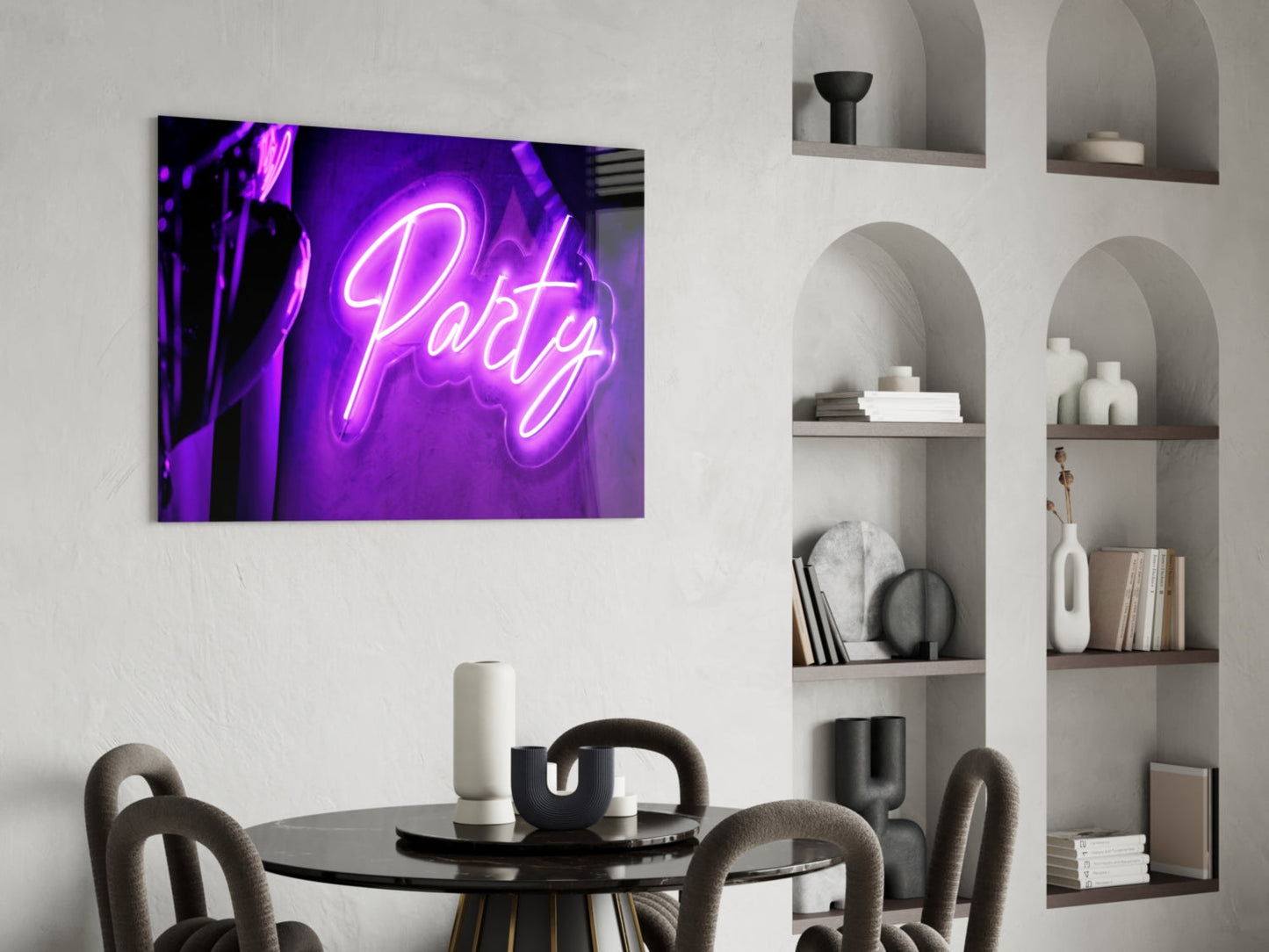 Party Neon Sign Glass Wall Art