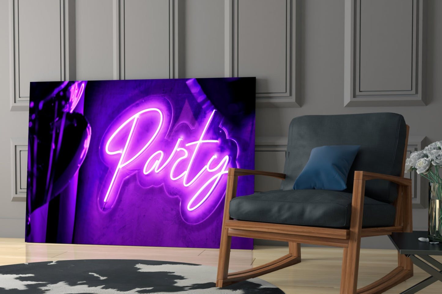 Party Neon Sign Glass Wall Art