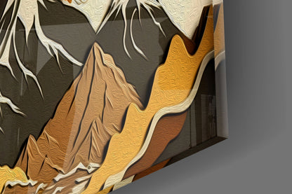 Paper Cut Landscape Glass Wall Art